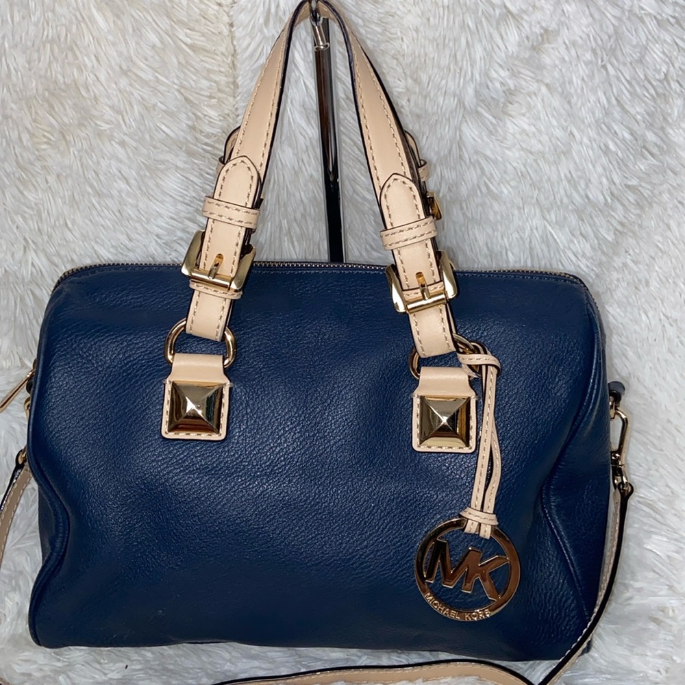 Michael Kors Handbag & crossbody bag Navy blue leather zipper closure